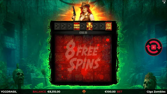 Giga Zombies - avvio dei Free Spins