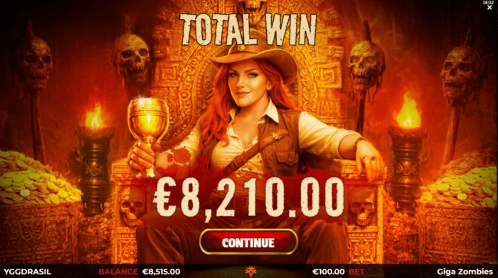 Giga Zombies - vincita finale della sessione